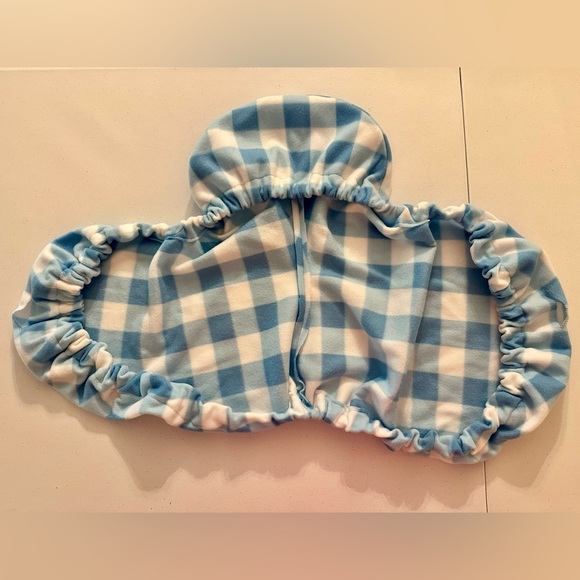 Spring blue gingham saddle cover - Picture 2 of 4